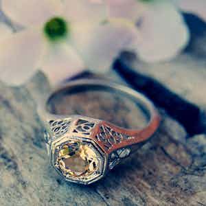 Beautiful ring with shining stone