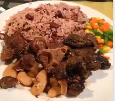 Oxtail Stew  & Rice and Beans