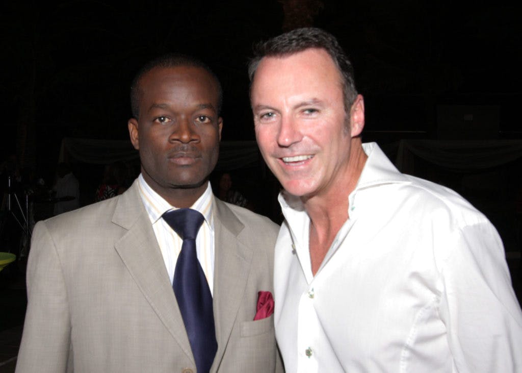 Bahamas Royal Caribbean wedding planner Glenn Ferguson with celebrity wedding planner Colin Cowie