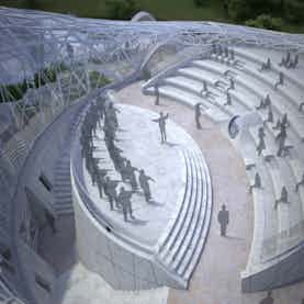 Eden Park Amphitheater <br>Mock-up 2 - Day view