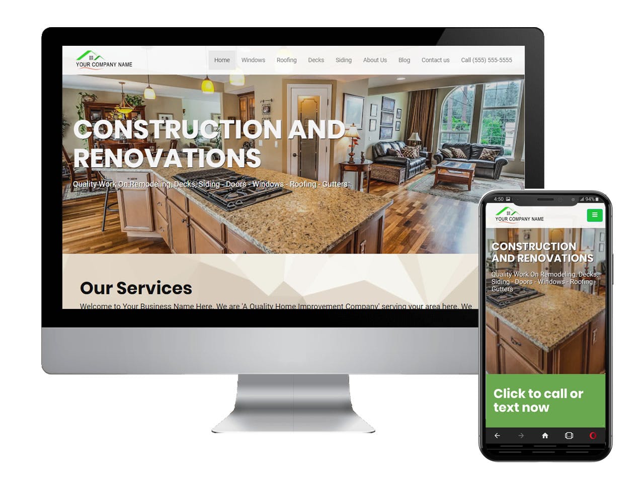 Home renovation website theme