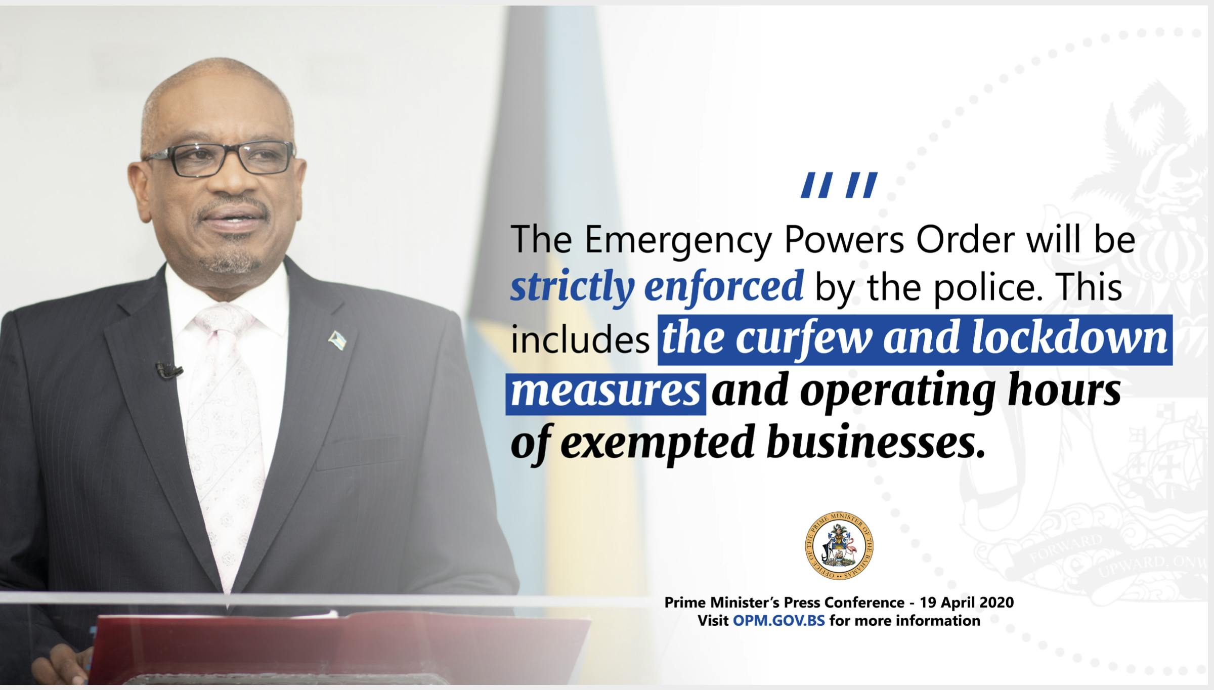 Bahamas Real Estate Brief: <br>Bahamas Covid -19 Highlights <br>PM's Press Conference April 19, 2020