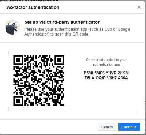 Using authenticator app for Two-Factor Authentication