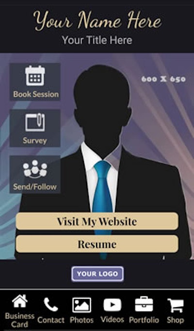 Digital Business Card Dark Theme Basic