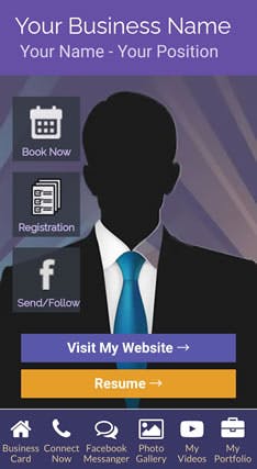 Digital Business Card - Purple DRK #1