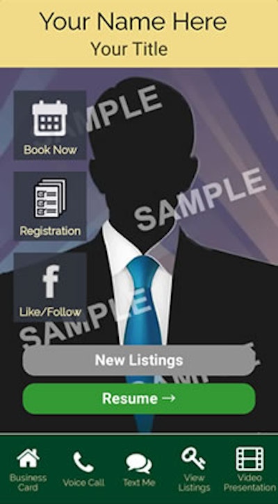 Digital Business Card - Yellow/Green DRK