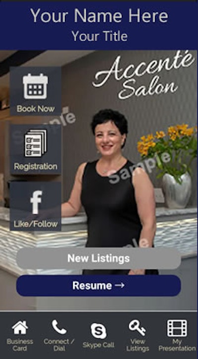 Digital Business Card - Darker Blue / BLK