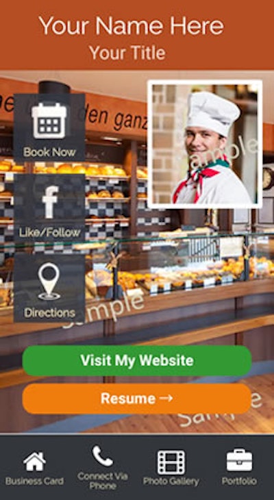 Digital Business Card - Orange Green BLK