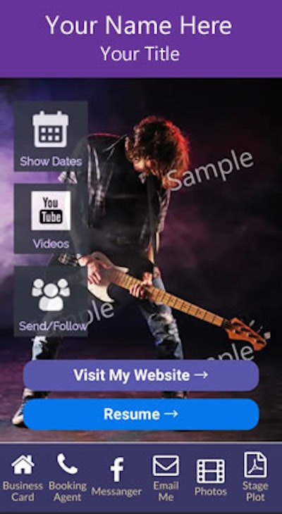 Digital Business Card - Purple Blue BLK