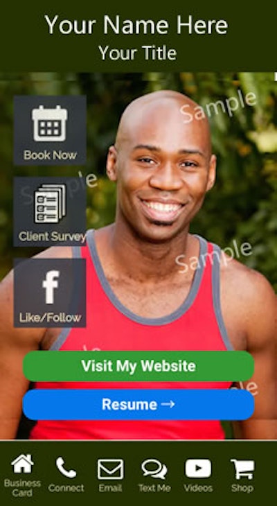 Digital Business Card - Dark Green BLK