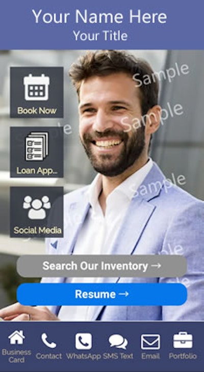 Digital Business Card - Light Blue BLK