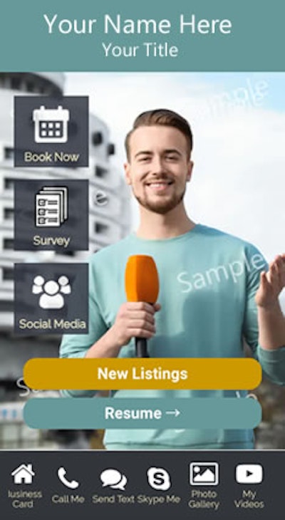 Digital Business Card - Light Teal