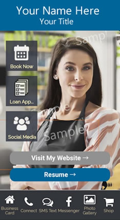 Digital Business Card - Blue Gray 2