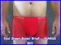 Red Sheer Boxer Briefs