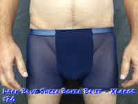 Dark Blue Sheer Boxer Briefs