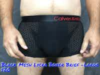 Black Mesh Lycra Boxer Briefs