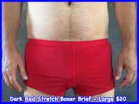 Dark Red Stretch Boxer Briefs