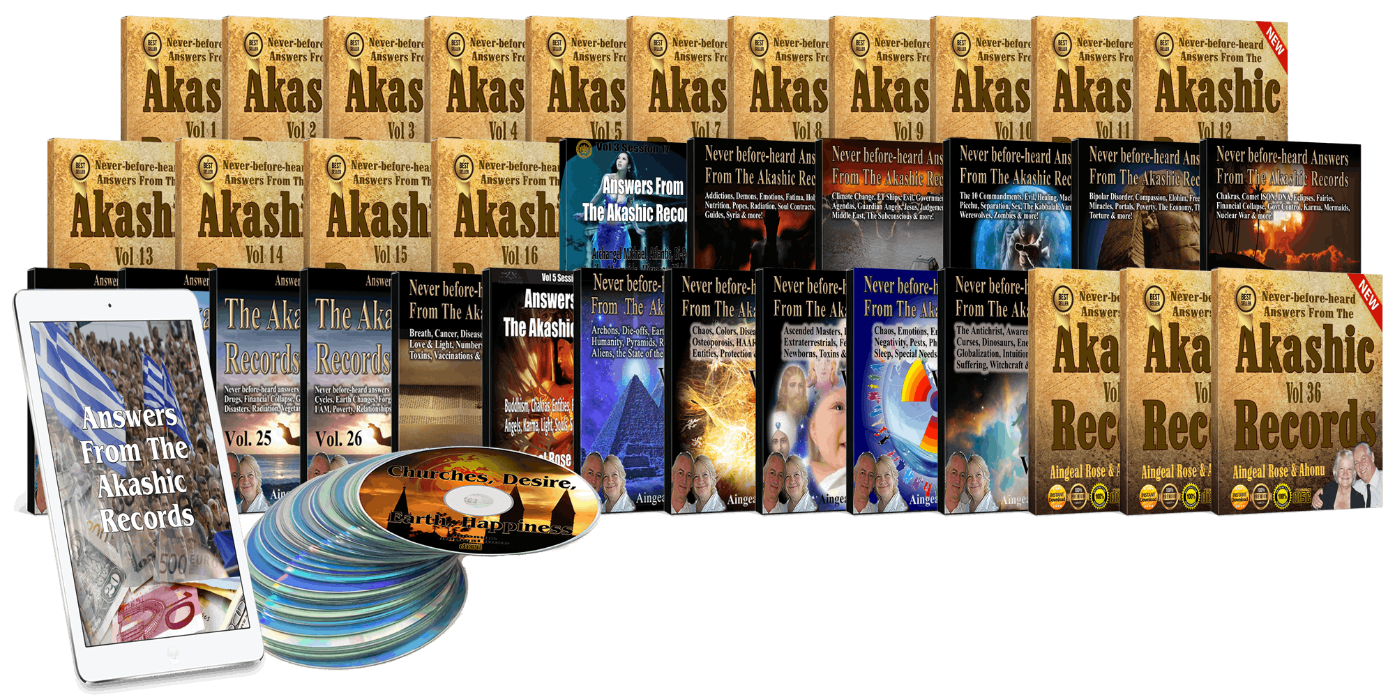 Akashic Records Books from the Open Forum sessions by Aingeal Rose & Ahonu