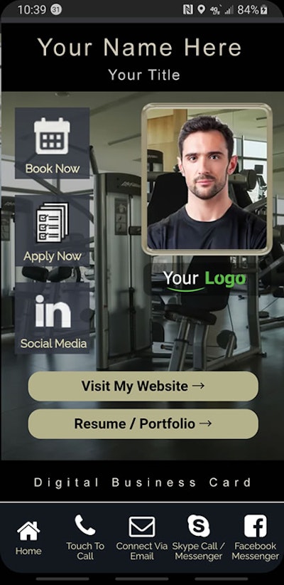 Digital Business Card - Gold Theme - V2