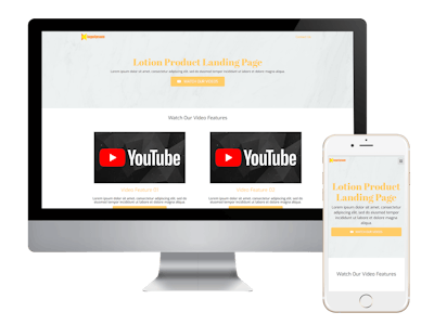 Landing - Lotion Product Landing Page