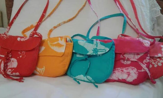 Dorimade Designs Bahama Hand Print Kids Slang Bags