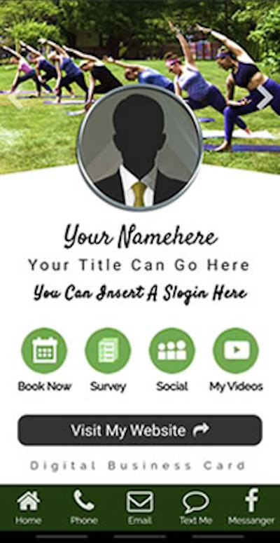 Digital Business Card - White/Green