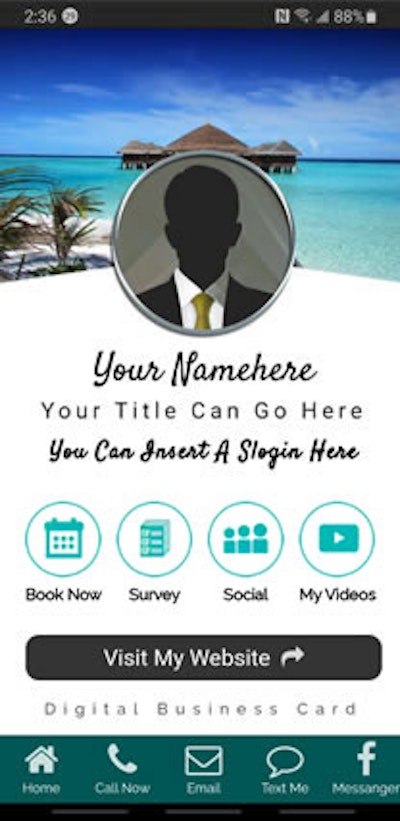 Digital Business Card - Teal/White Style-2