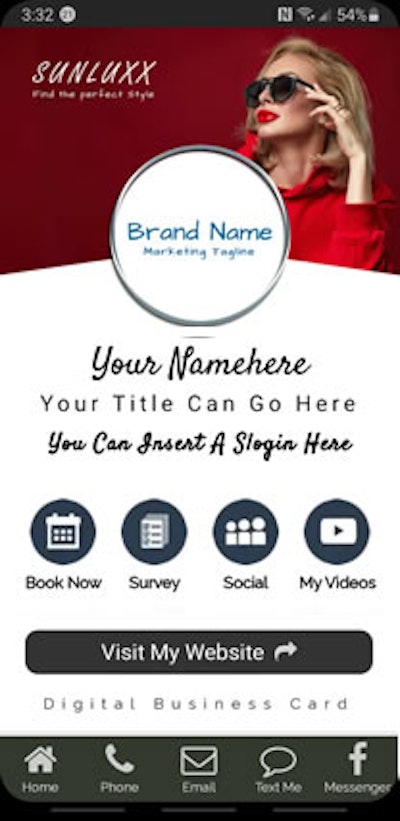 Digital Business Card - Grayish-Blue Buttons