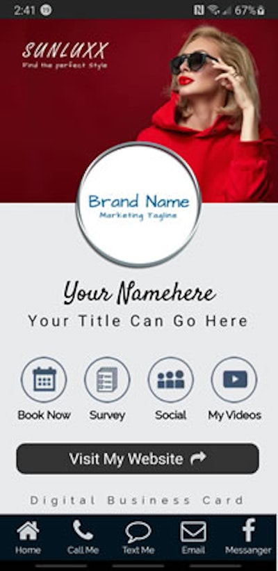 Digital Business Card - Grayish Blue Hollow Icons