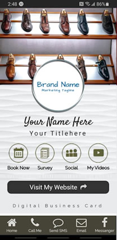 Digital Business Card - Olive/White Hollow Icons