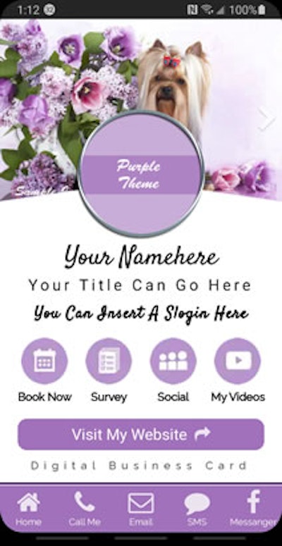 Digital Business Card - Purple Buttons