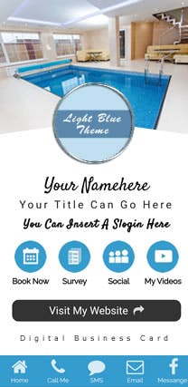 Digital Business Card - Light Blue