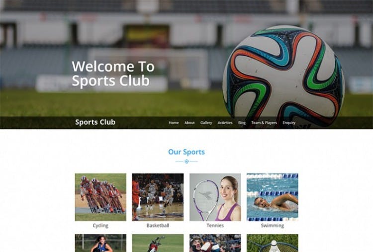 SPORTS CLUB HTML TEMPLATE