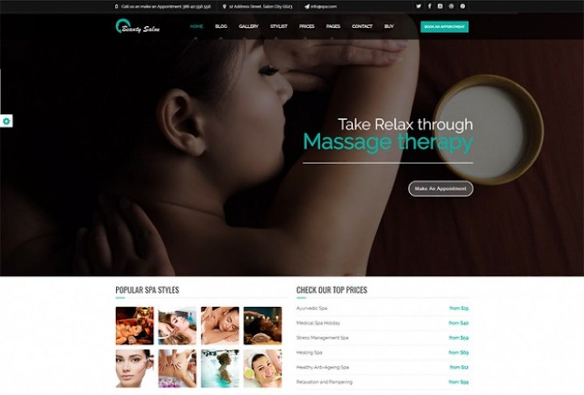 BEAUTY SALON WEBSITE TEMPLATE