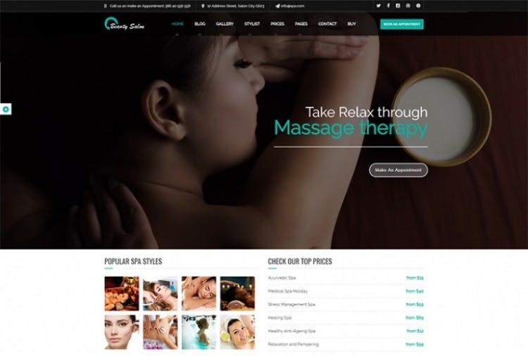 BEAUTY SALON WEBSITE TEMPLATE