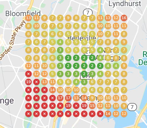 Google My Business page Geogrid results