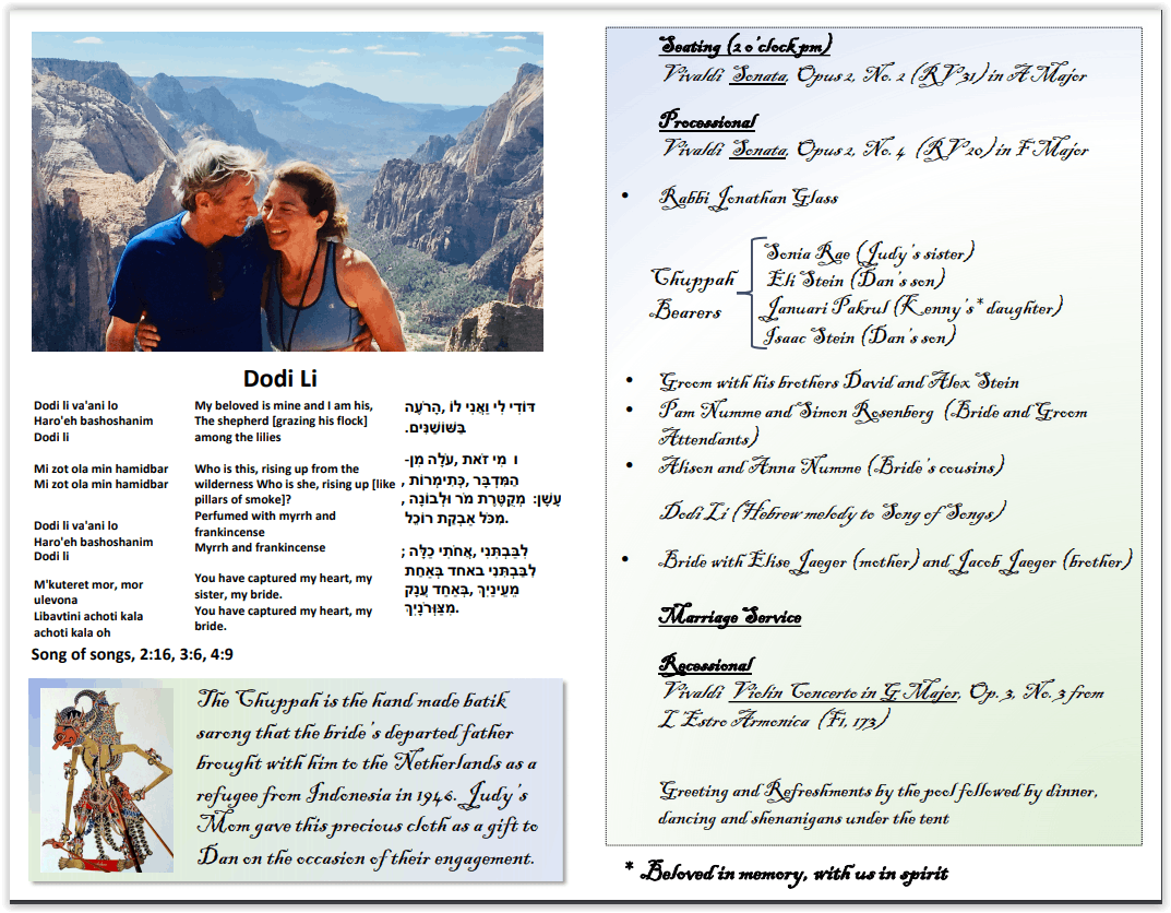 Wedding Program