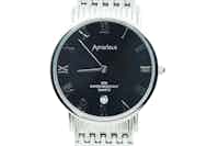 Amadeus men's black dial bracelet watch