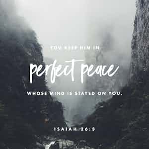 You Keep Me In Perfect Peace...