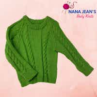 Lime Green Cable Twist Jumper for Babies