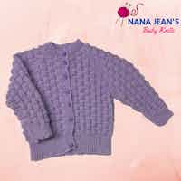 Checkered Lavender Cardigan for Babies
