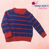 Red and Navy Striped Jumper for Toddlers