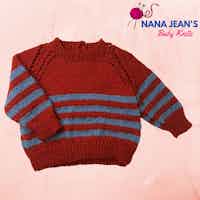 Blue and Red Striped Baby's Jumper