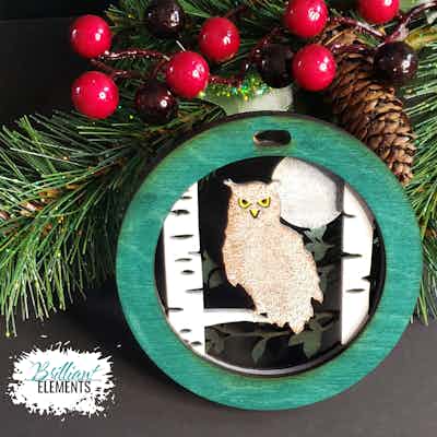 Bright Eyed Owl Ornament 