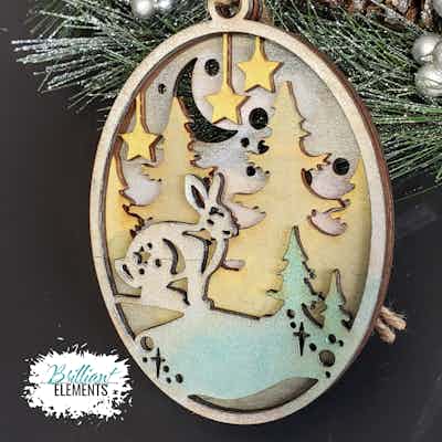 Watercolor Forest Rabbit Ornament