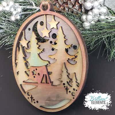 Watercolor Forest Tent Ornament