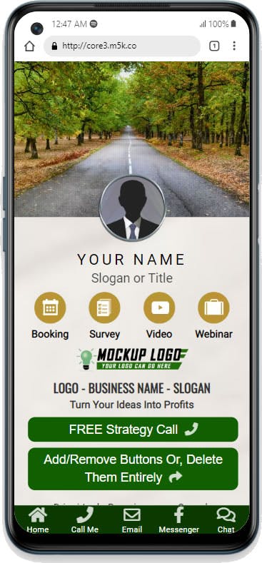 PWA - Gold/Green Digital Business Card