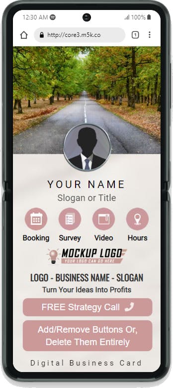 PWA - Digital Business Cards With Pink Buttons
