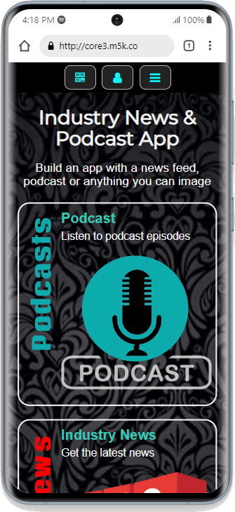Industry News & Podcast App Dark Theme