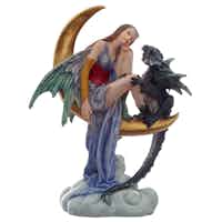 ﻿Midnight Moon Dragon Spirit of the Forest Fairy Figurine